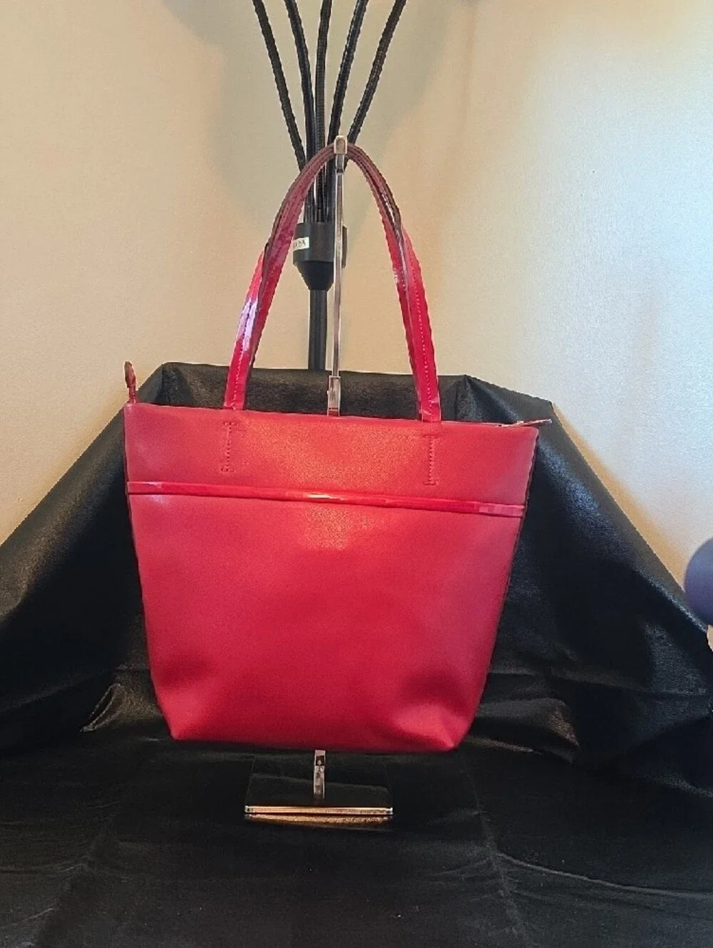 Salvatore Ferragamo Red Leather Tote with Bow Detail